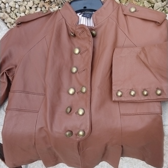 Metro Style leather jacket Genuine Leather Vintage Size 8 - Picture 15 of 16